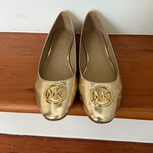 Michael Kors Metallic Gold Flats